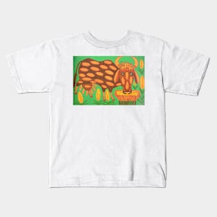 Maria Primachenko - a cow like that gives 5 000 liters a day 1978 Kids T-Shirt